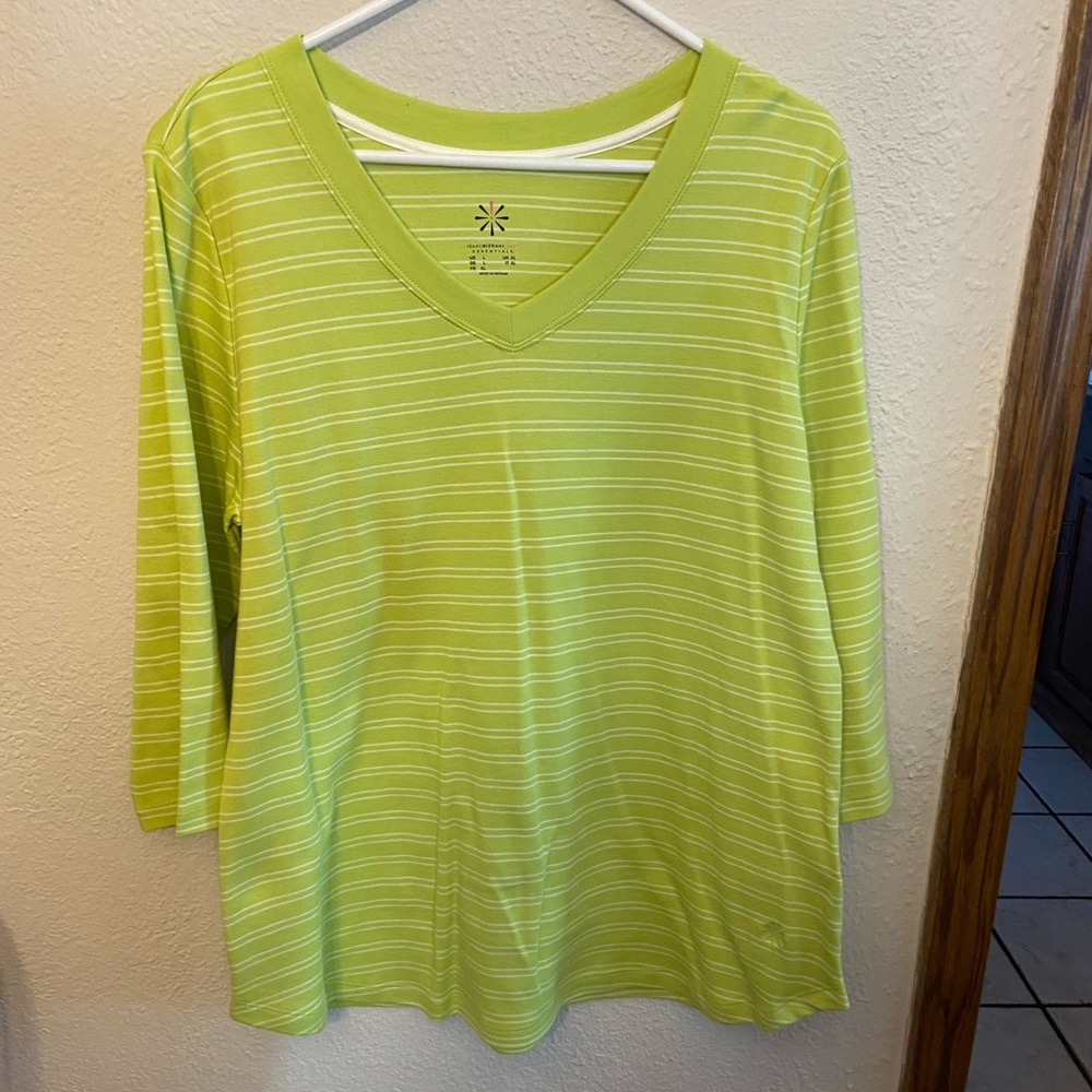 Long sleeve striped top